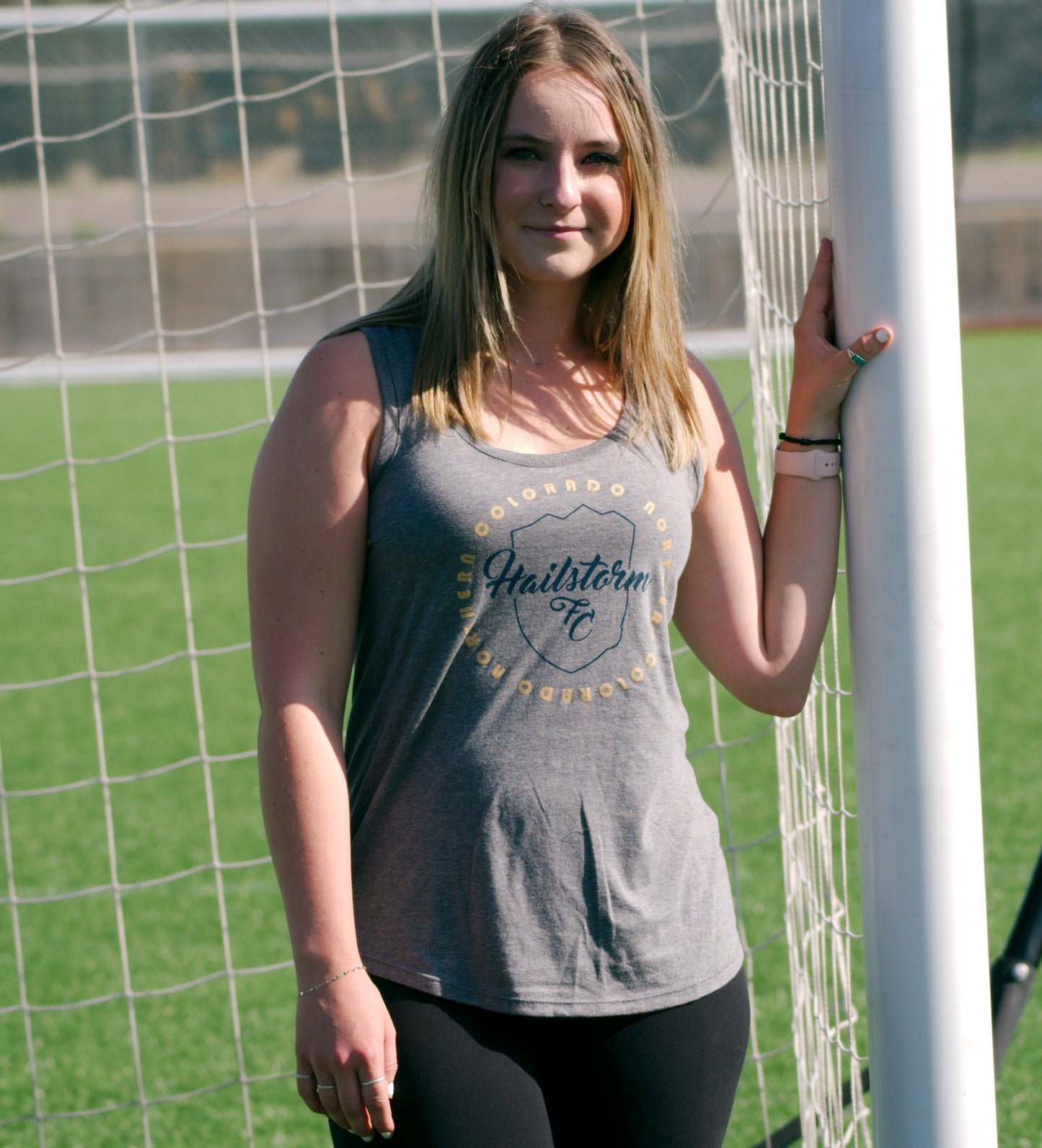 Women's Grey Script Tank Top