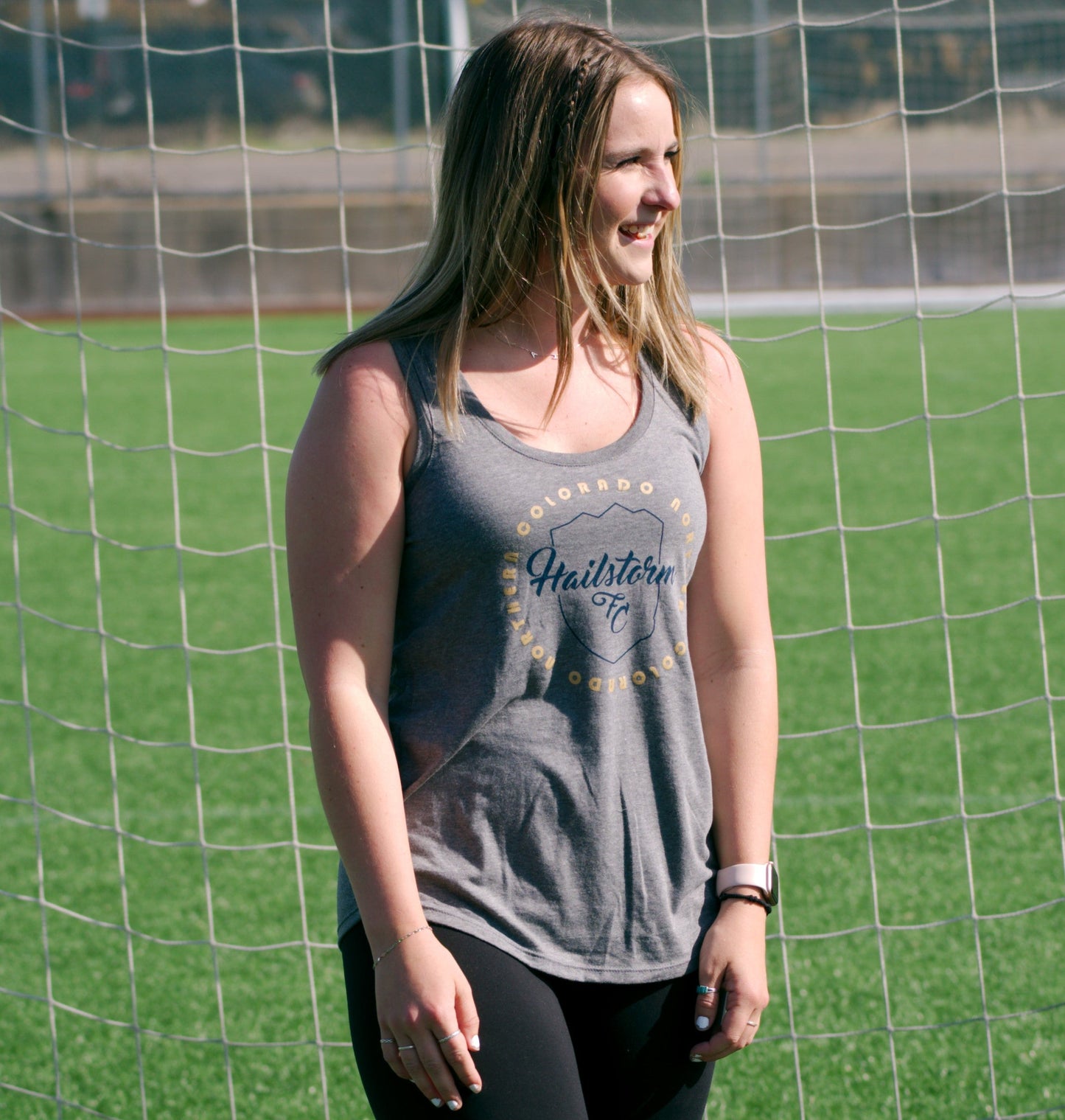 Women's Grey Script Tank Top