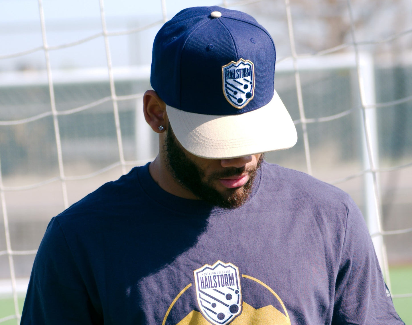 Navy Hailstorm Crest Snapback