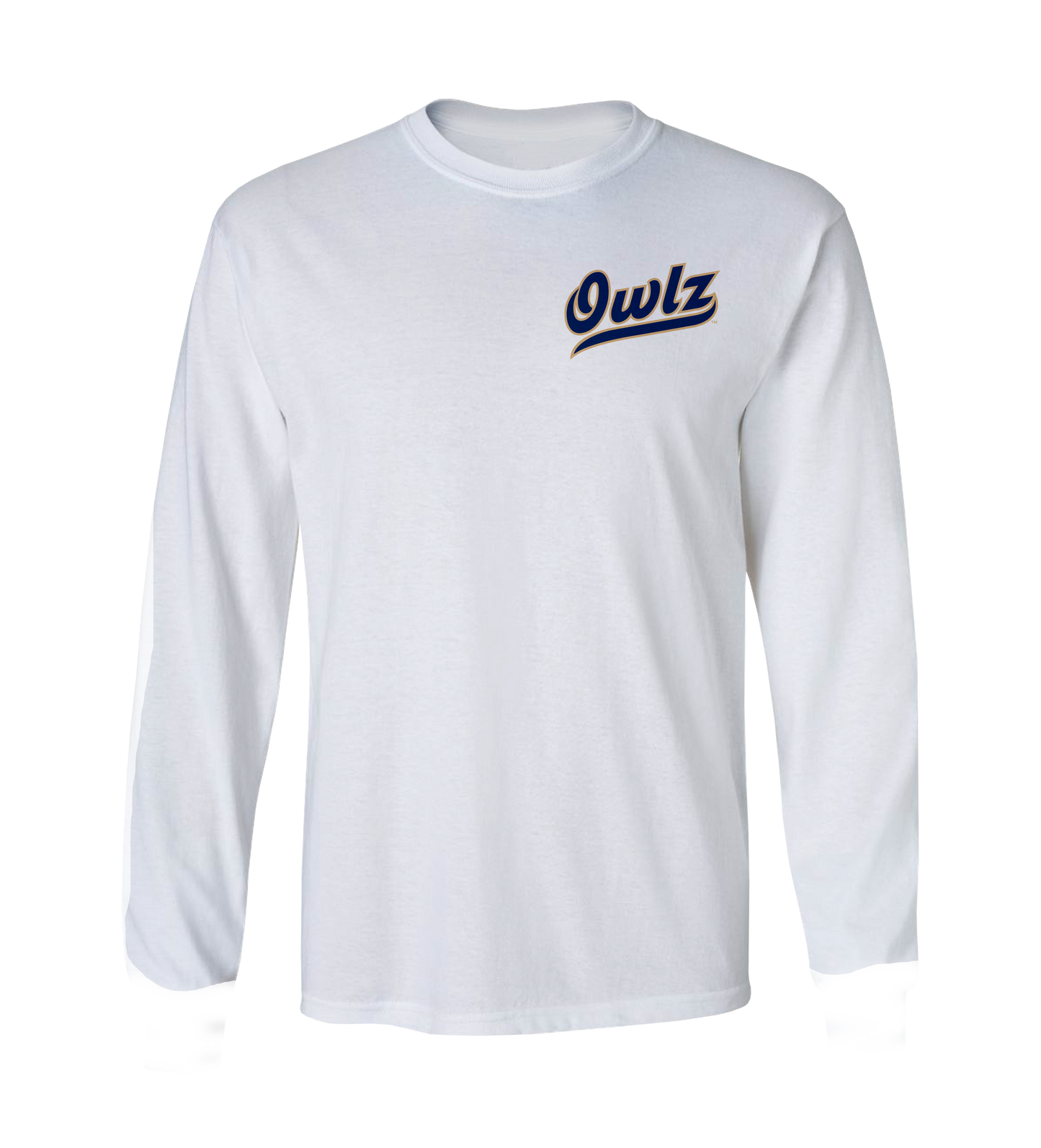 NoCo Owlz White Long Sleeve T-Shirt
