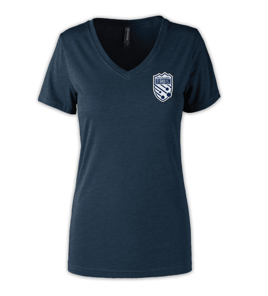 Women's Navy HFC Crest V-Neck