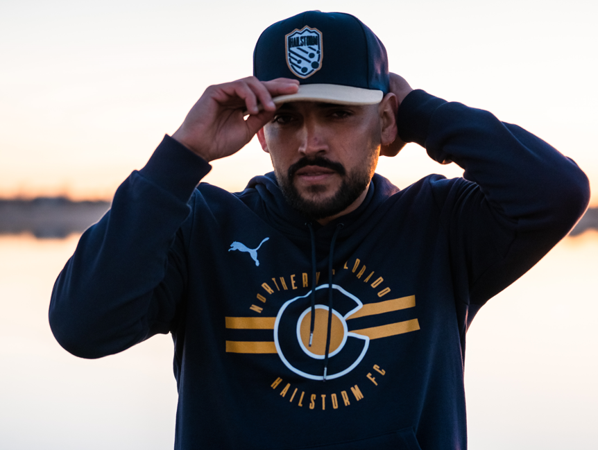 Navy Hailstorm Crest Snapback