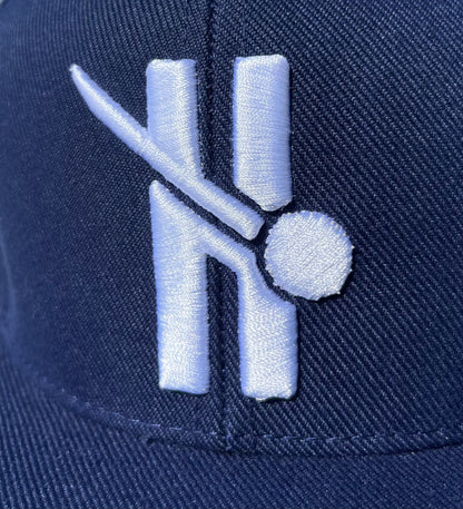 Navy Hailstorm H Logo Snapback