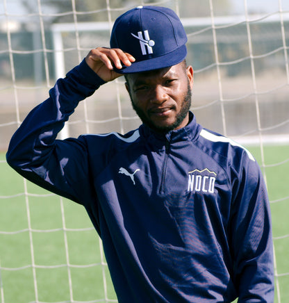 Navy Hailstorm H Logo Snapback