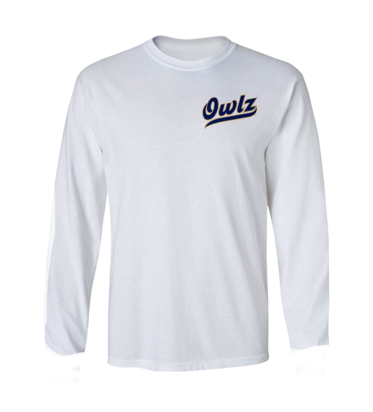 NoCo Owlz White Long Sleeve T-Shirt
