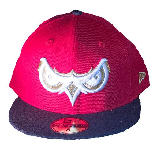 Orem Owlz New Era 5950 Scarlet/Navy Eyez